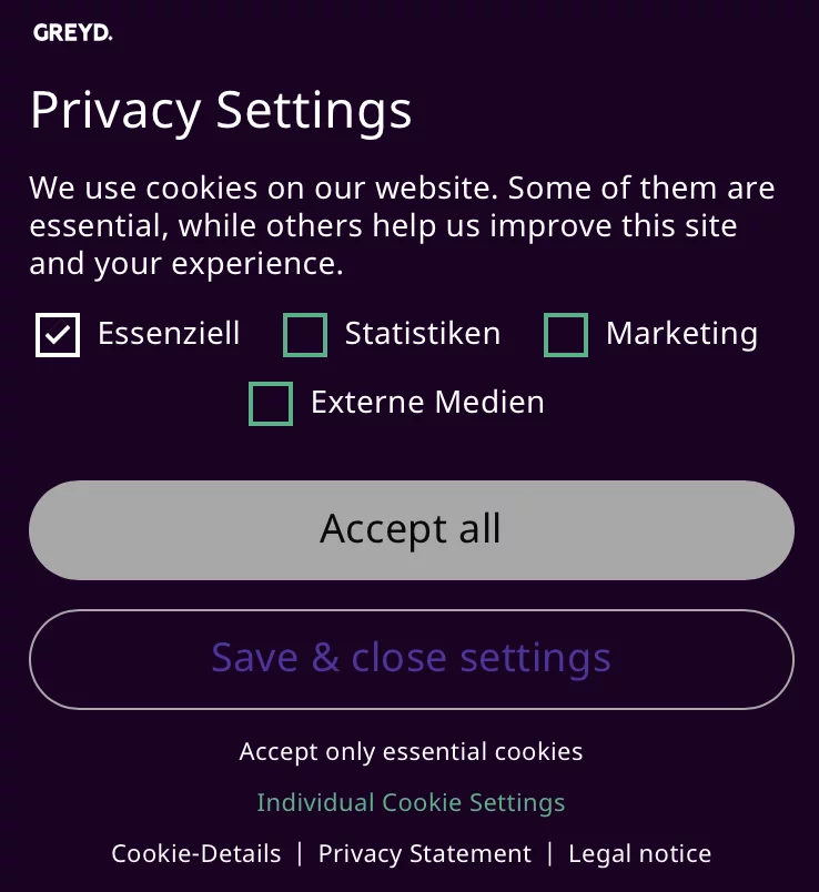 Greyd Cookie Banner